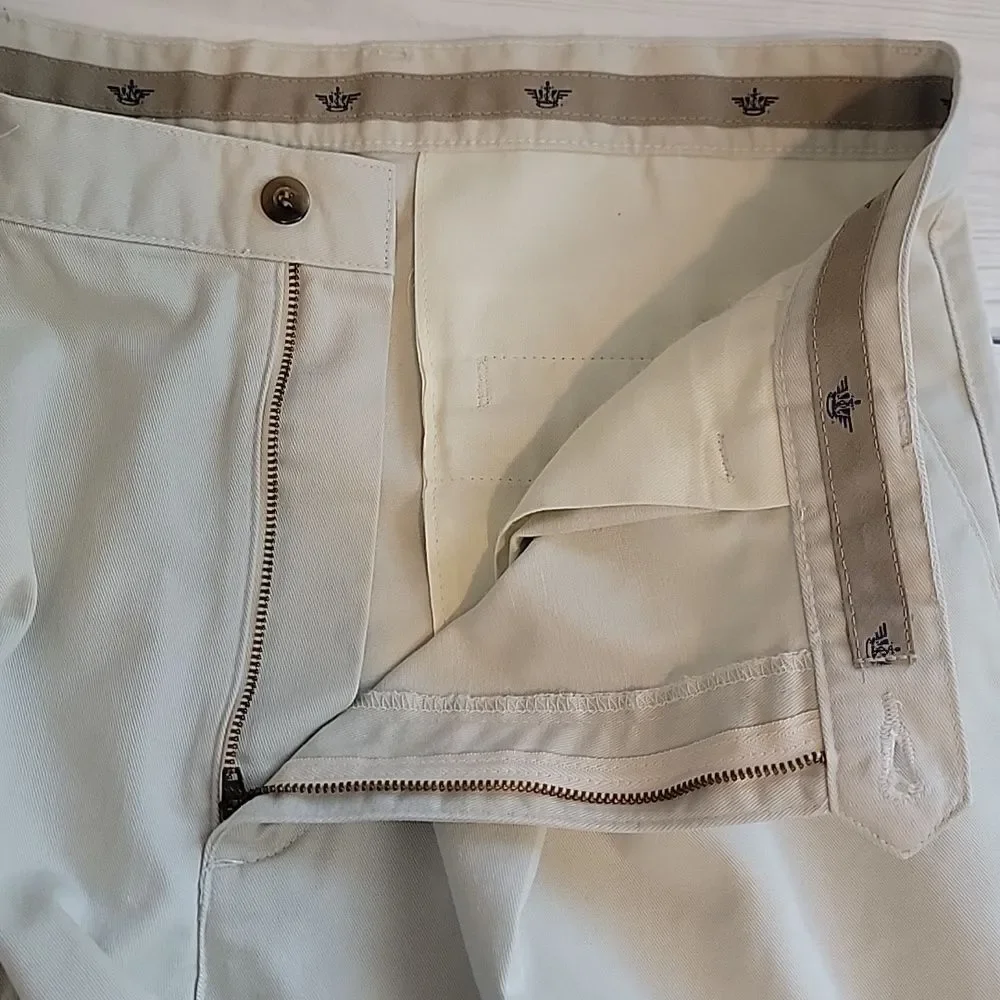 Docker Chino Pants Vintage 90s Pleated Front - Light Tan Mens Size 38